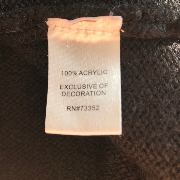 Christmas Unicorn Jingle Bells Tinsel Sequins Ugly Sweater Plus Size 1X Black - Picture 7 of 7